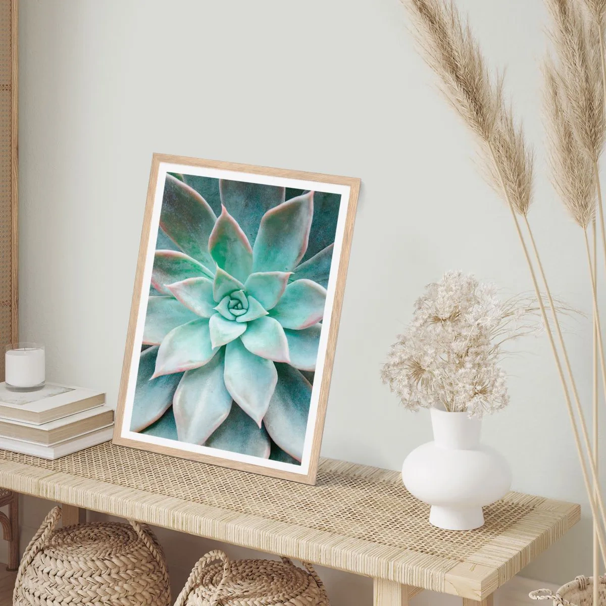 Plagát v ráme zo svetlého duba - Srdce púšte - 50x70 cm