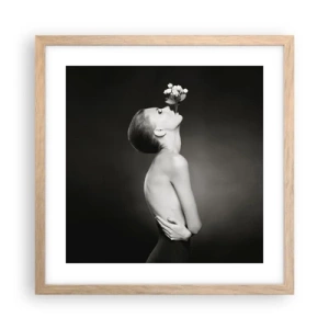 Plagát v ráme zo svetlého duba - Excentrická elegancia - 40x40 cm