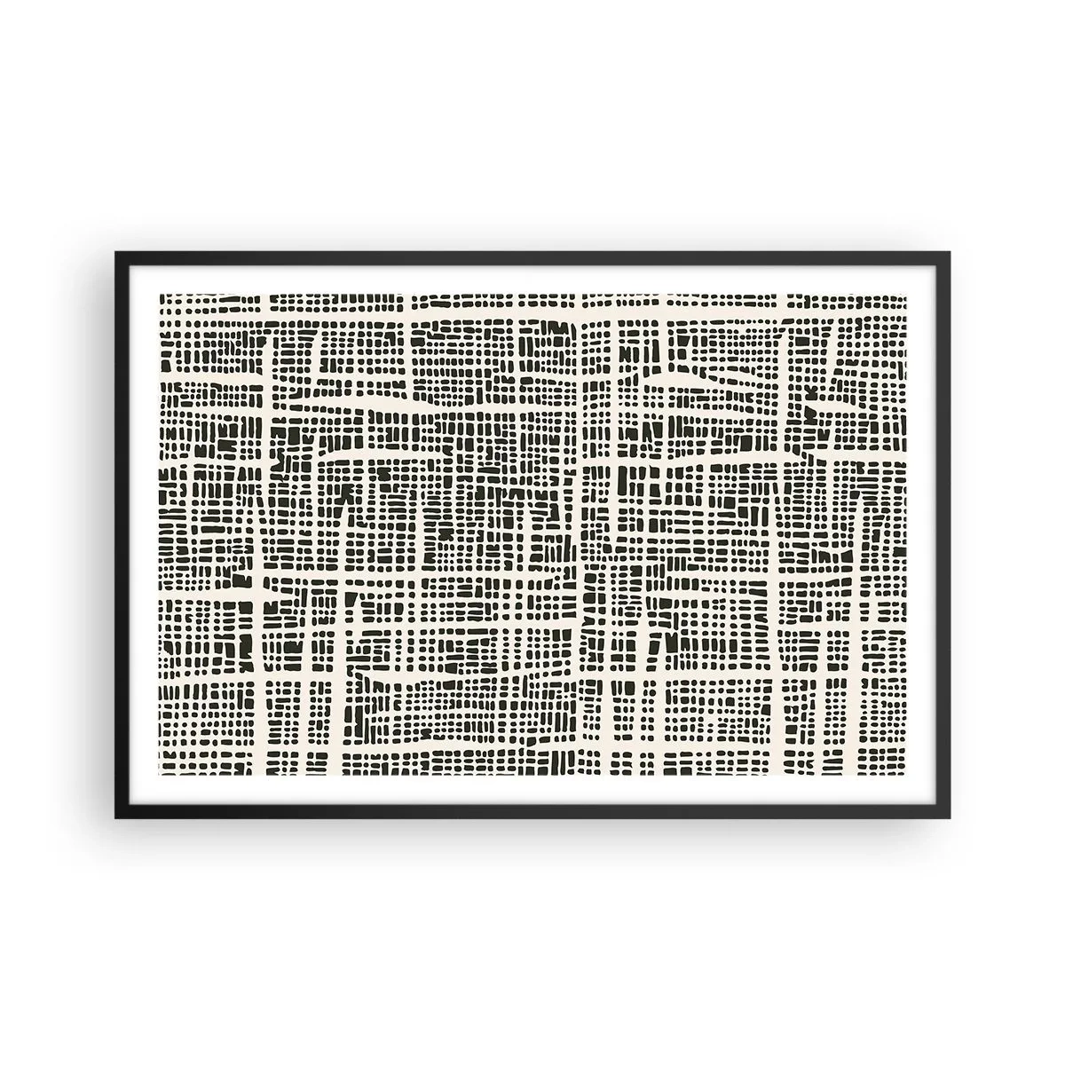 Plagát v čiernom ráme - Tkaná kompozícia - 91x61 cm