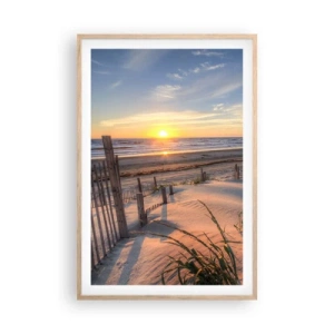 Plagát v ráme zo svetlého duba - Odlesk a tieň vetra - 61x91 cm