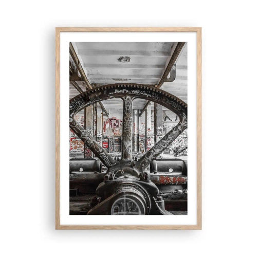 Plagát v ráme zo svetlého duba - Tajný život továrne - 50x70 cm