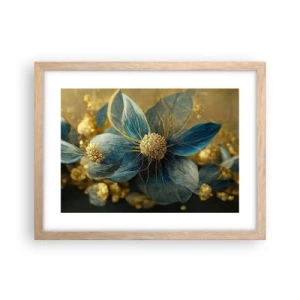 Plagát v ráme zo svetlého duba - Rozkvitnúť zlatom - 40x30 cm