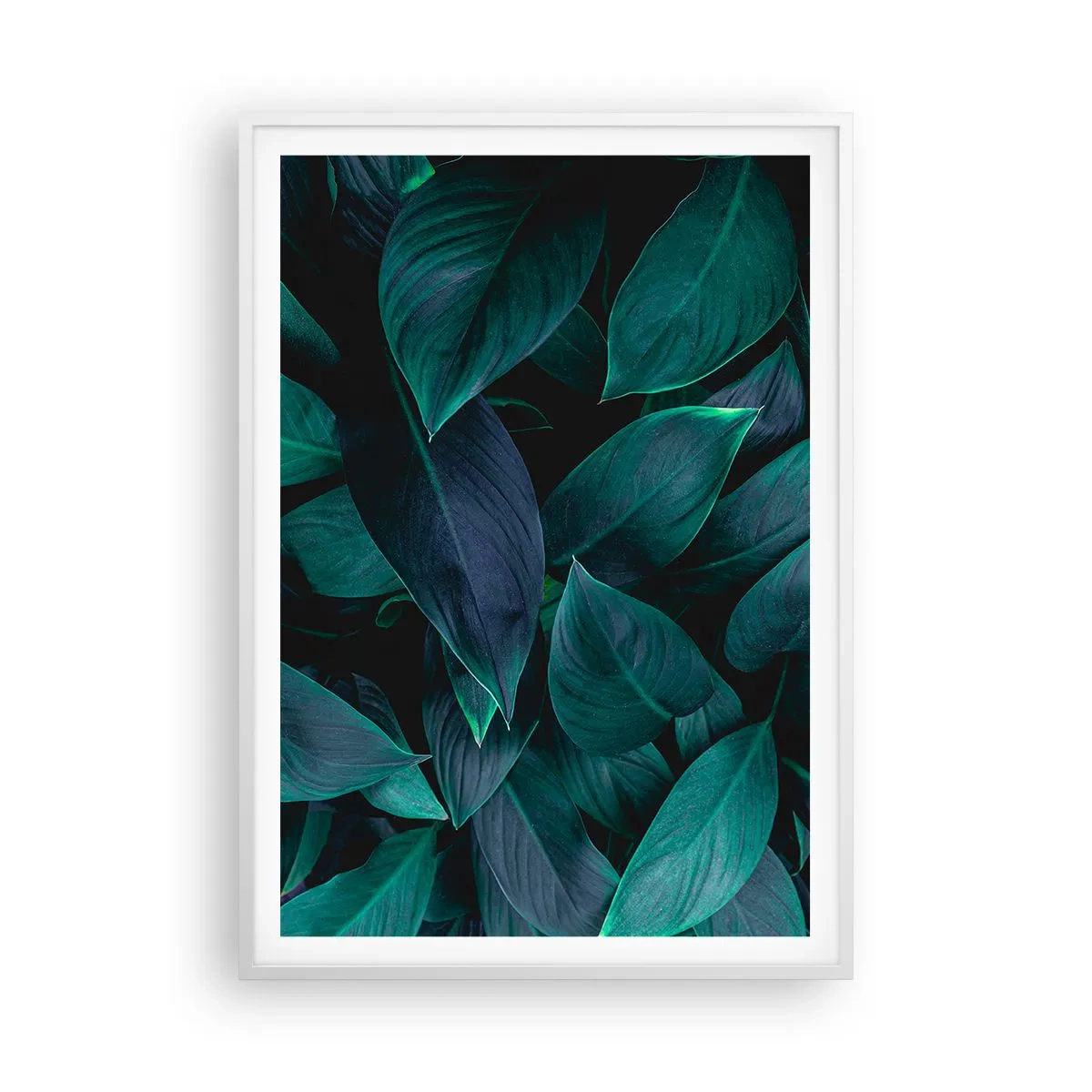 Plagát v bielom ráme - Zeleň sama o sebe - 70x100 cm