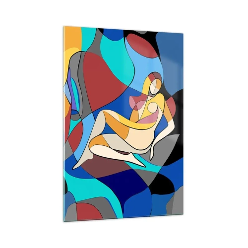 Obraz na skle - Kubistický akt - 70x100 cm