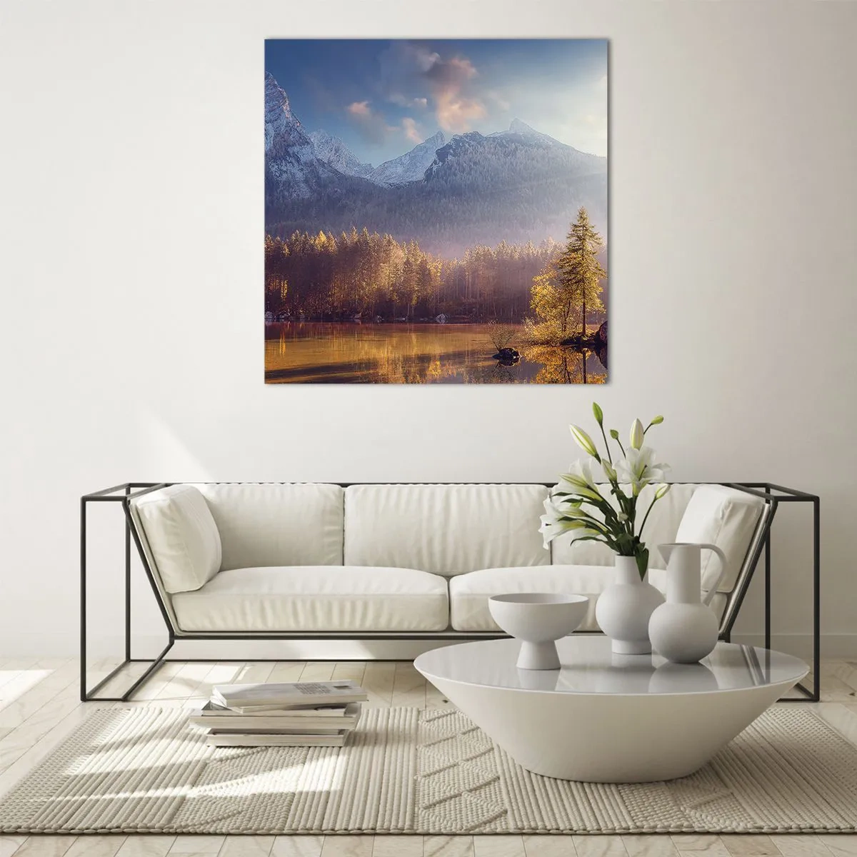 Obraz na skle - V horách a údoliach - 40x40 cm