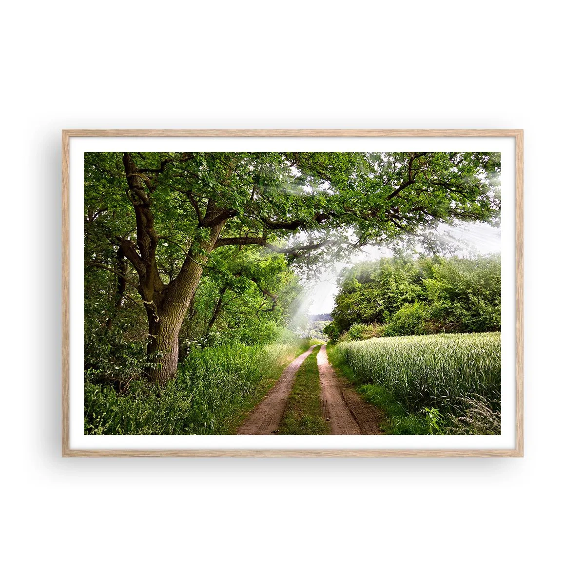 Plagát v ráme zo svetlého duba - Et in Arcadia ego - 100x70 cm