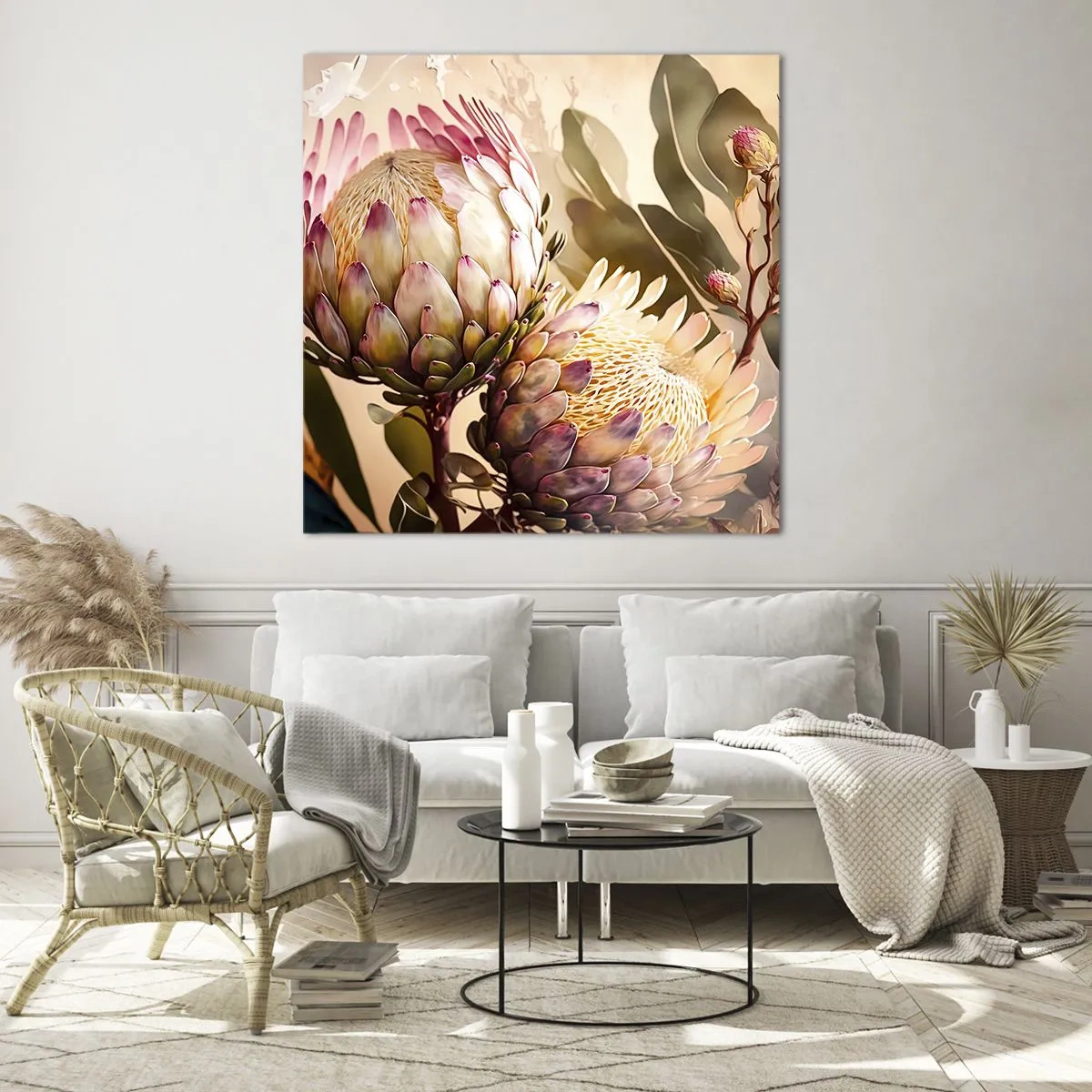 Obraz na skle - Nežne objaté - 70x70 cm