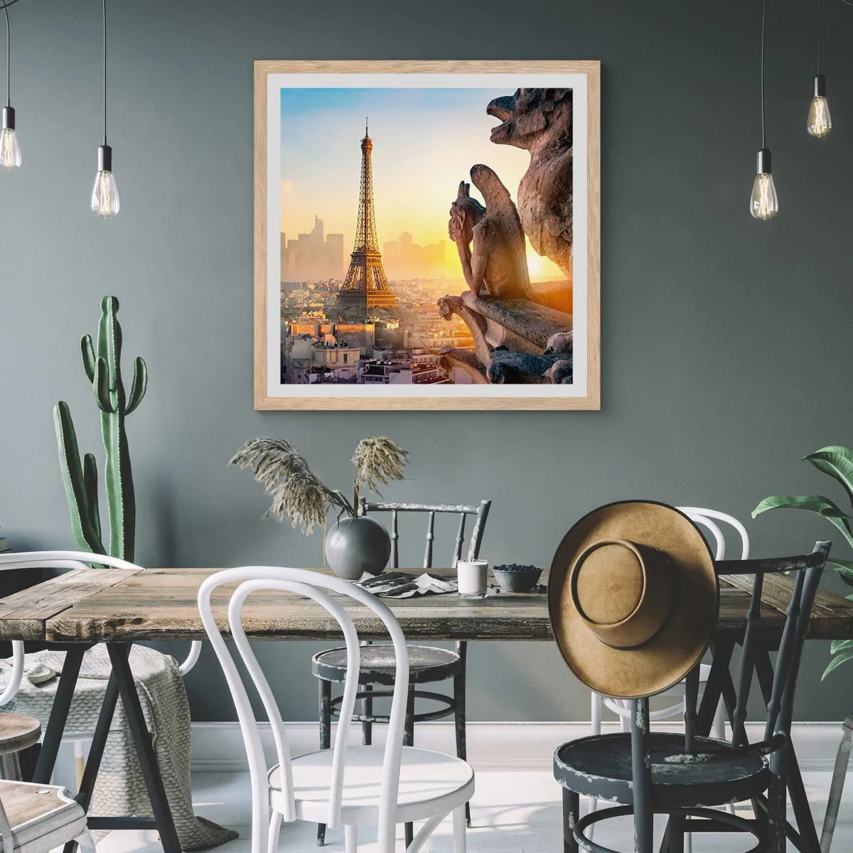 Plagát v ráme zo svetlého duba - Veľa sa zmenilo… - 50x50 cm