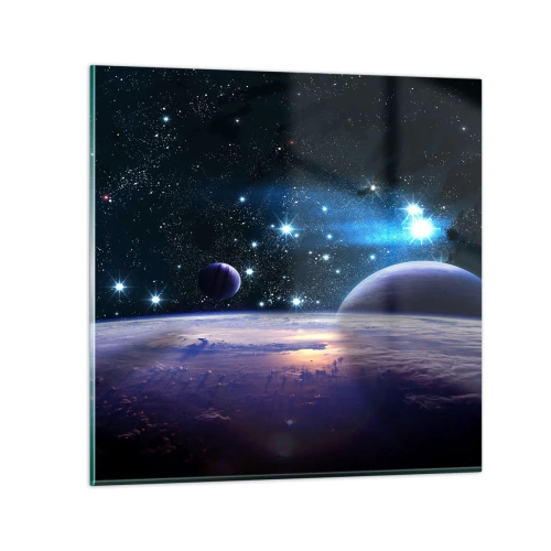 Obraz na skle - Stále sami? - 40x40 cm