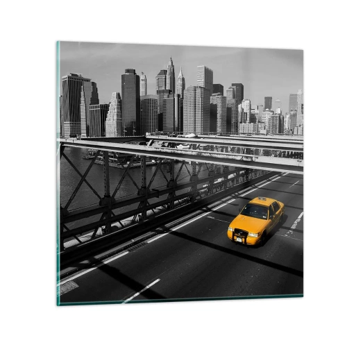 Obraz na skle - Farba veľkomesta - 40x40 cm