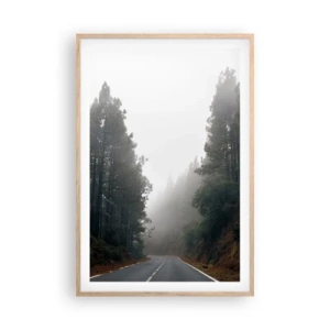 Plagát v ráme zo svetlého duba - Príbeh kúzelného lesa - 61x91 cm