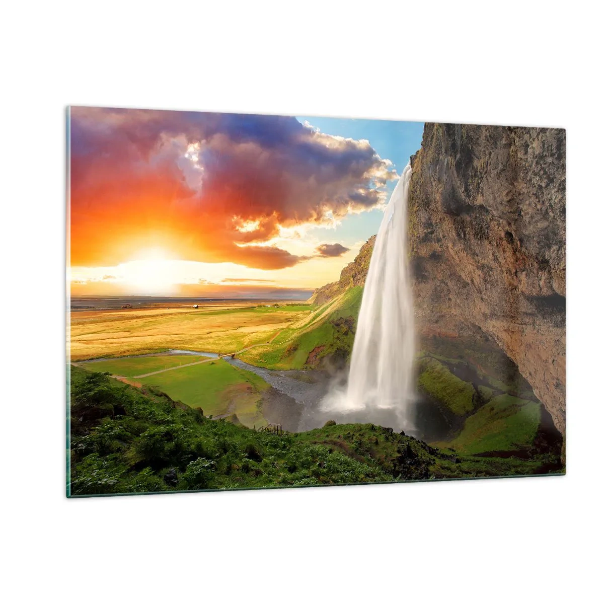 Obraz na skle - Vrchol islandského leta - 120x80 cm