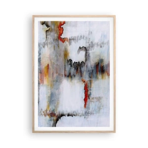 Plagát v ráme zo svetlého duba - Paličkou po vode - 70x100 cm