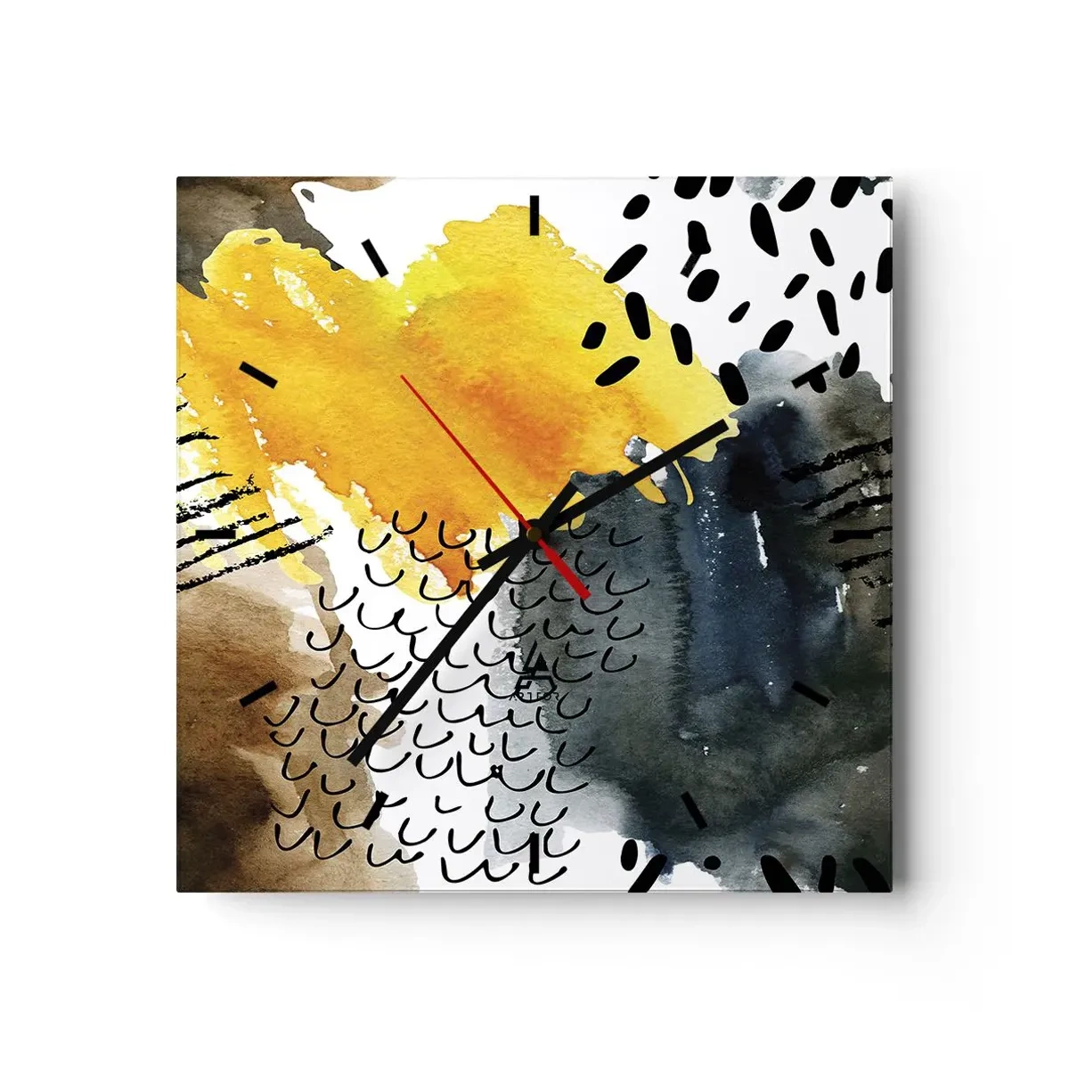 Nástenné hodiny - Stretnutie živlov - 30x30 cm