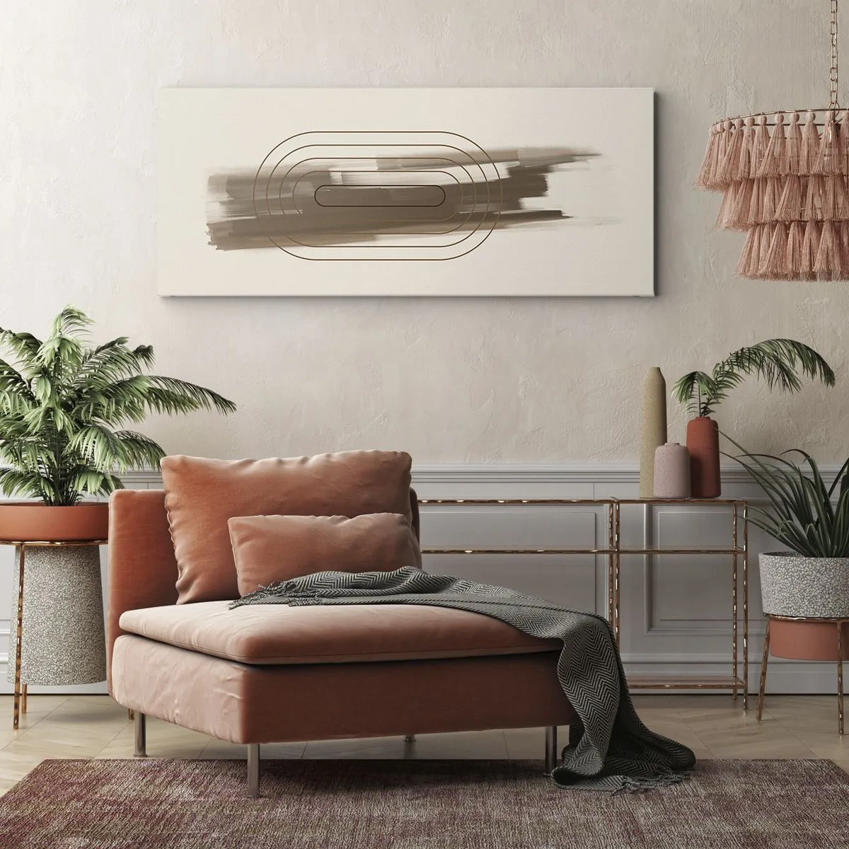 Obraz na plátne - Závan šedej - 120x50 cm
