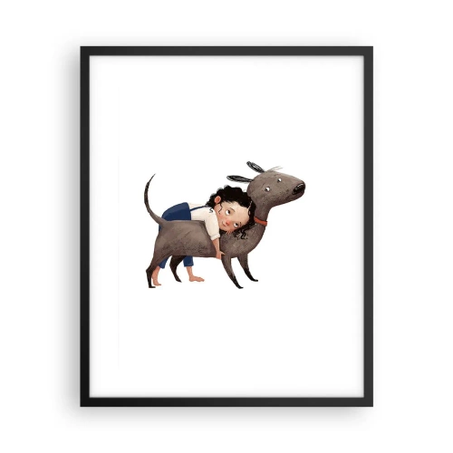 Plagát v čiernom ráme - Najlepší priatelia - 40x50 cm