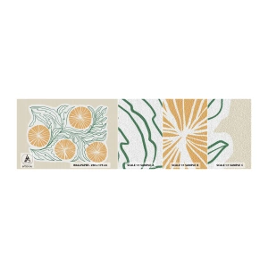 Vzorka samolepiacej fototapety Deluxe Sticker - Etnicky s abstraktným nádychom - Boho, Citrón, Minimalizmus - 100x30 cm