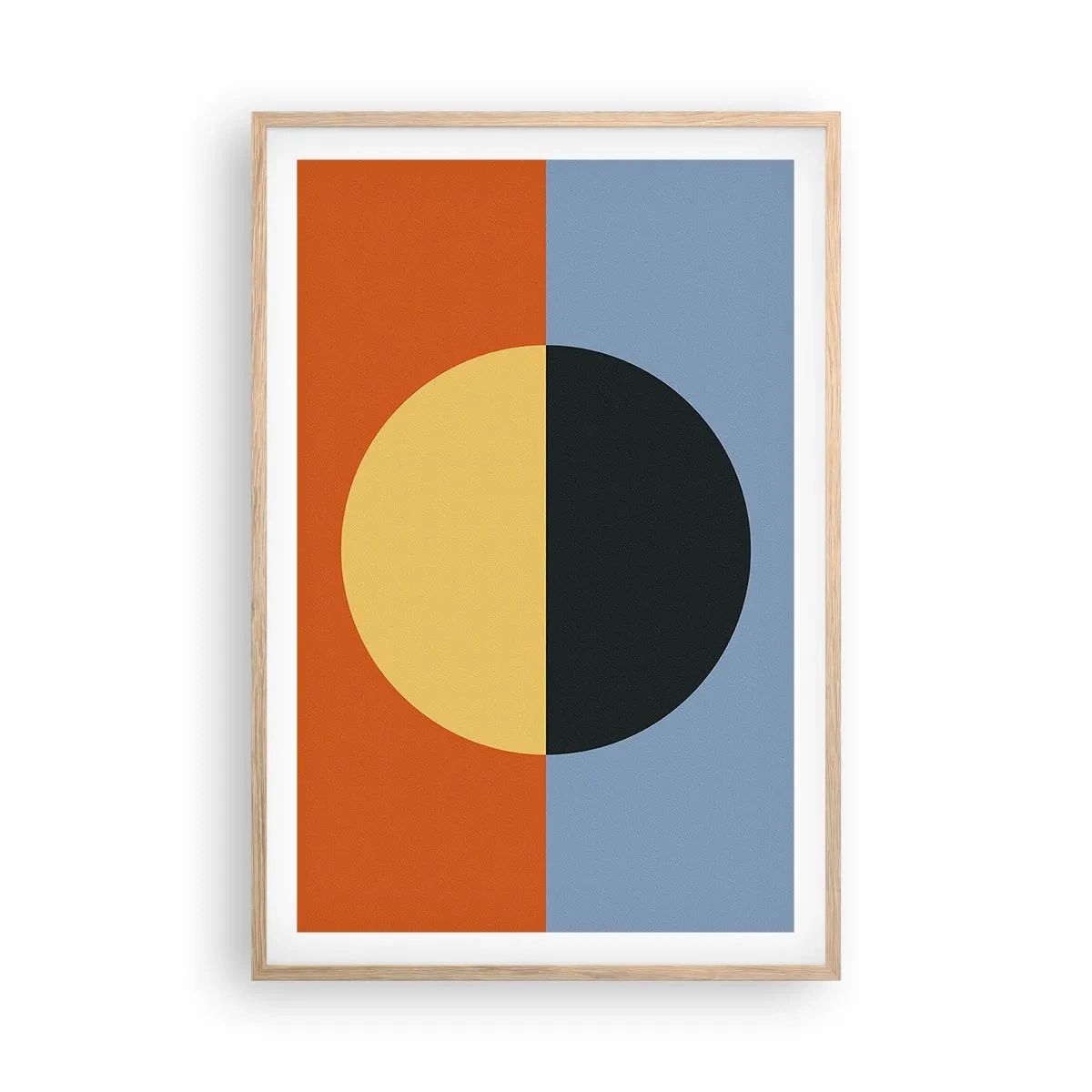 Plagát v ráme zo svetlého duba - Kompozícia tepla a chladu - 61x91 cm