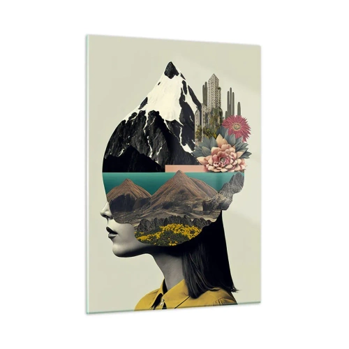 Obraz na skle - Žena – vždy tajomstvo - 50x70 cm