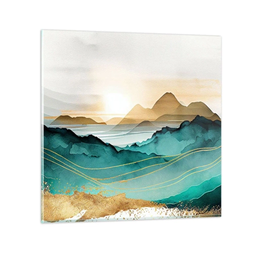 Obraz na skle - Na pokraji abstrakcie – krajina - 30x30 cm