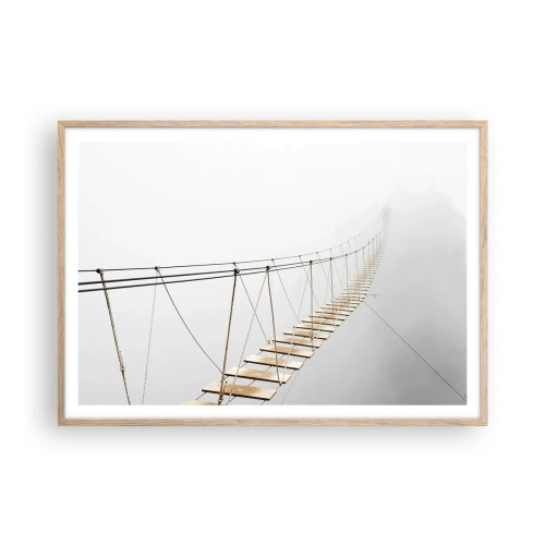 Plagát v ráme zo svetlého duba - Kam vás zavedie? - 100x70 cm