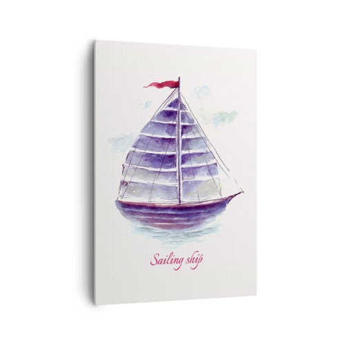 Obraz na plátne - Napnuté plachty a pokojná voda - 70x100 cm