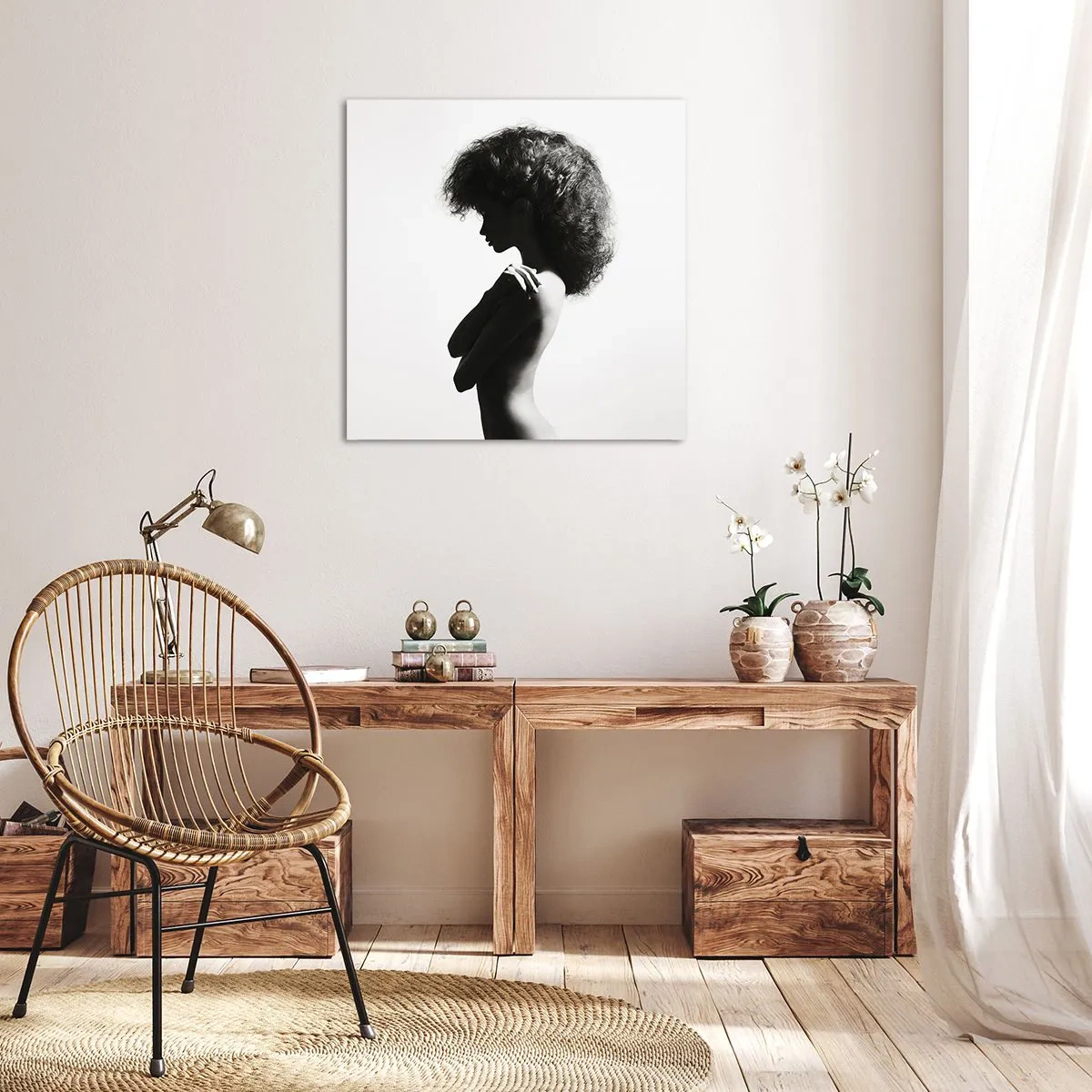 Obraz na plátne - Ako kvetina na štíhlej stonke - 60x60 cm