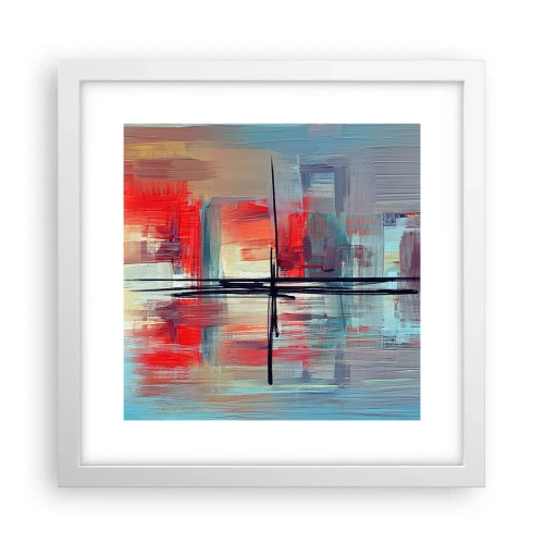 Plagát v bielom ráme - Krajina v neznámej dimenzii - 30x30 cm