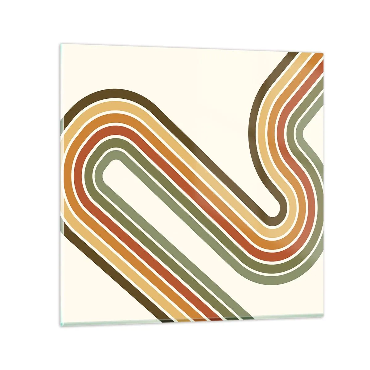 Obraz na skle - Kľučkovanie do cieľa - 40x40 cm