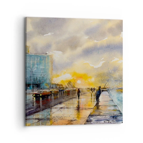 Obraz na plátne - Život na pobreží - 70x70 cm