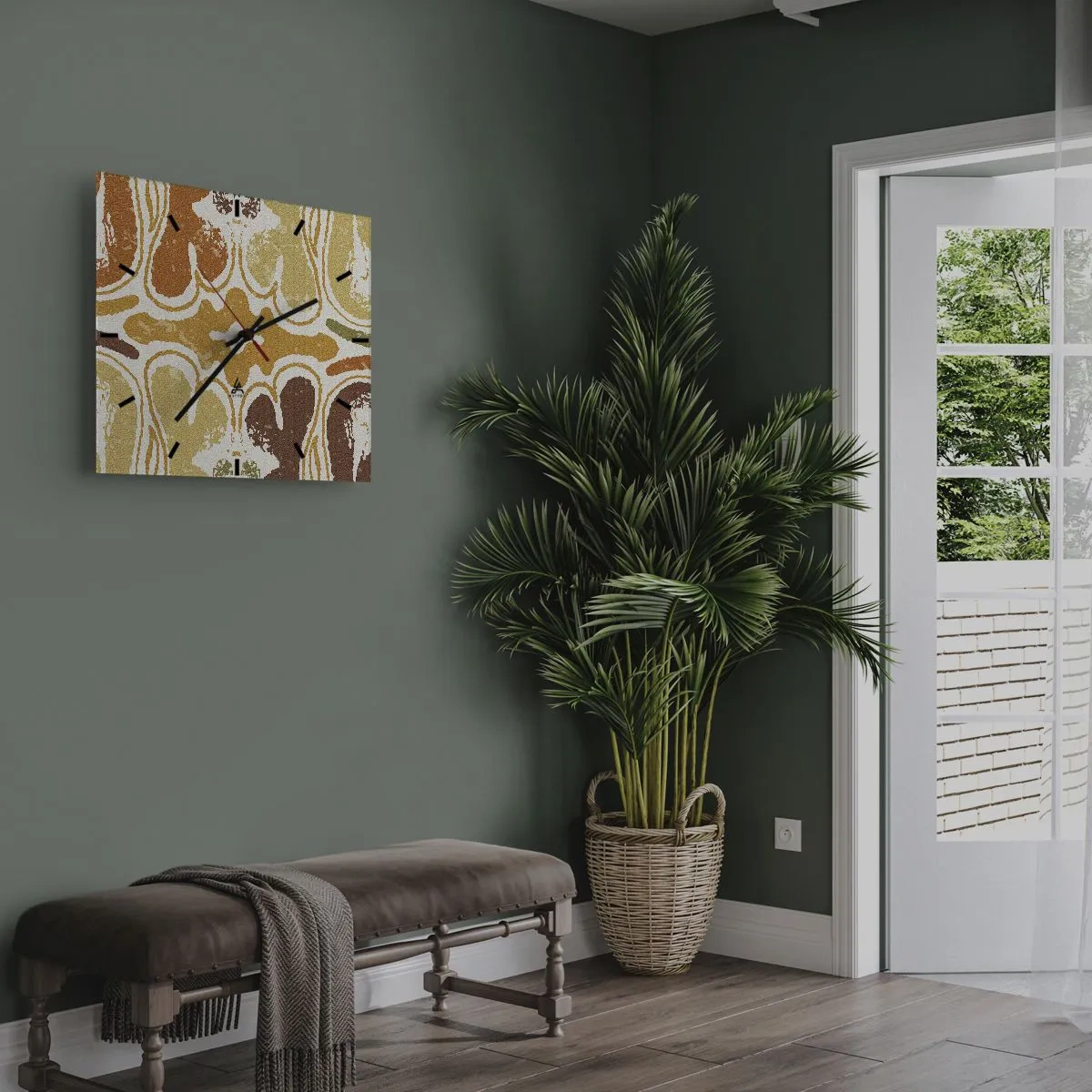 Nástenné hodiny - Sentimentálna abstrakcia - 40x40 cm