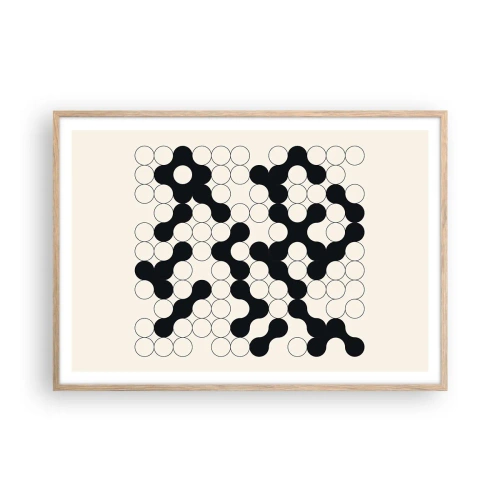Plagát v ráme zo svetlého duba - Čínska hra – variácia - 100x70 cm