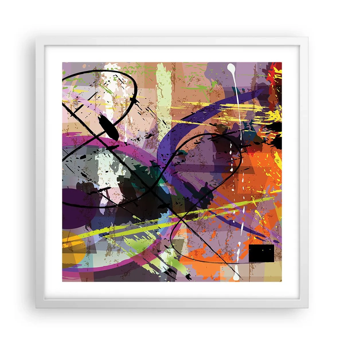 Plagát v bielom ráme - Možno priamo alebo okolo - 50x50 cm