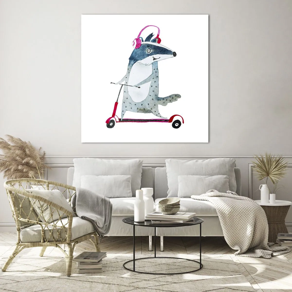 Obraz na skle - Jazvečie radosti - 50x50 cm