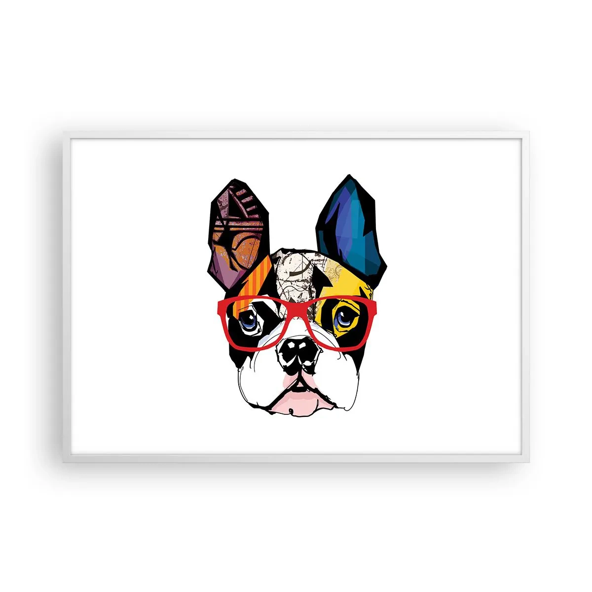 Plagát v bielom ráme - Intelektuál - 100x70 cm