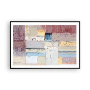 Plagát v čiernom ráme - Kľud geometrie - 91x61 cm