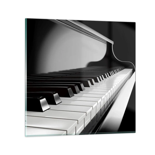 Obraz na skle - Harmónia tvarov a farieb - 50x50 cm