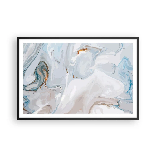 Plagát v čiernom ráme - Povznesená biela - 91x61 cm