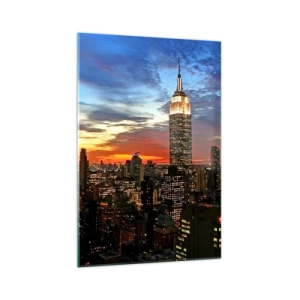 Obraz na skle - Žiarivá americká noc  - 70x100 cm