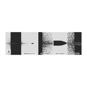 Vzorka Fototapeta Standard Eco - Priamo k cieľu - Bullet, Čierna a biela, Abstrakcia - 100x30 cm