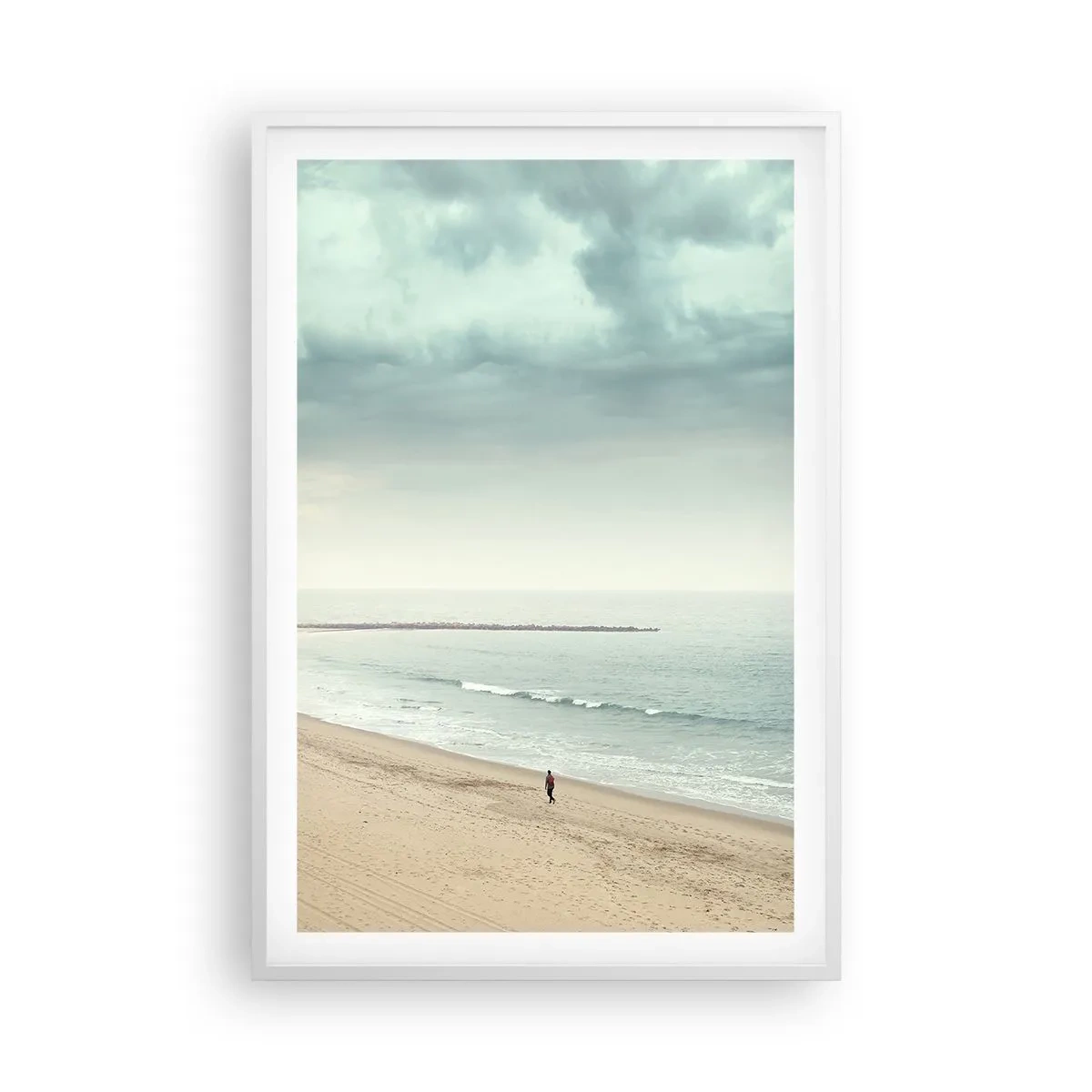 Plagát v bielom ráme - Hľadám pokoj - 61x91 cm