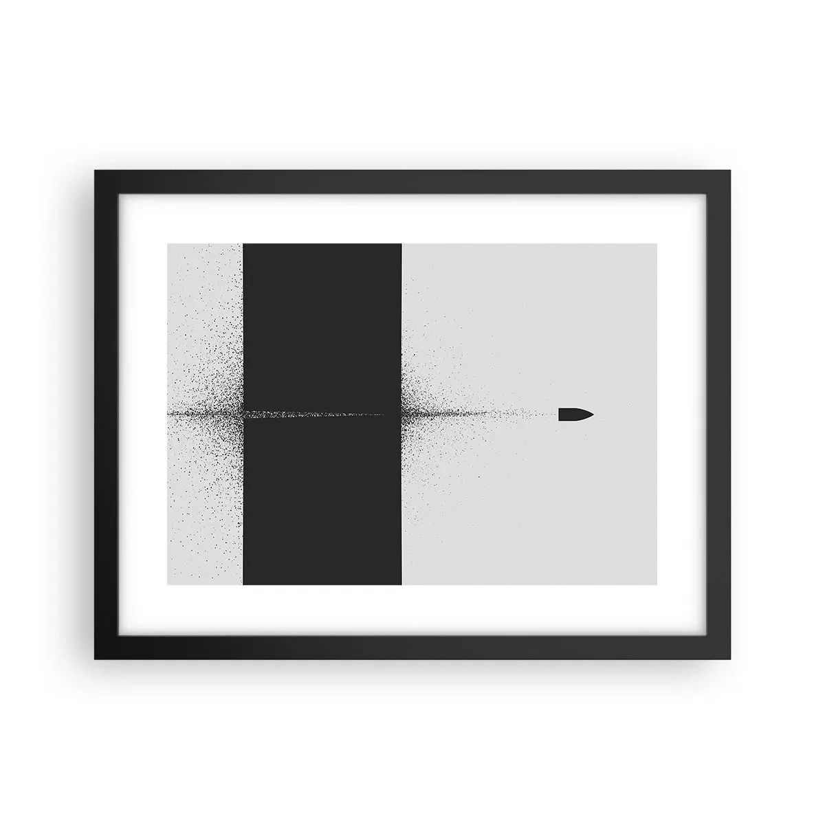 Plagát v čiernom ráme - Priamo k cieľu - 40x30 cm