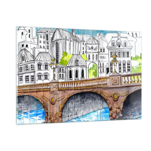 Obraz na skle - Mesto ako maľované - 120x80 cm