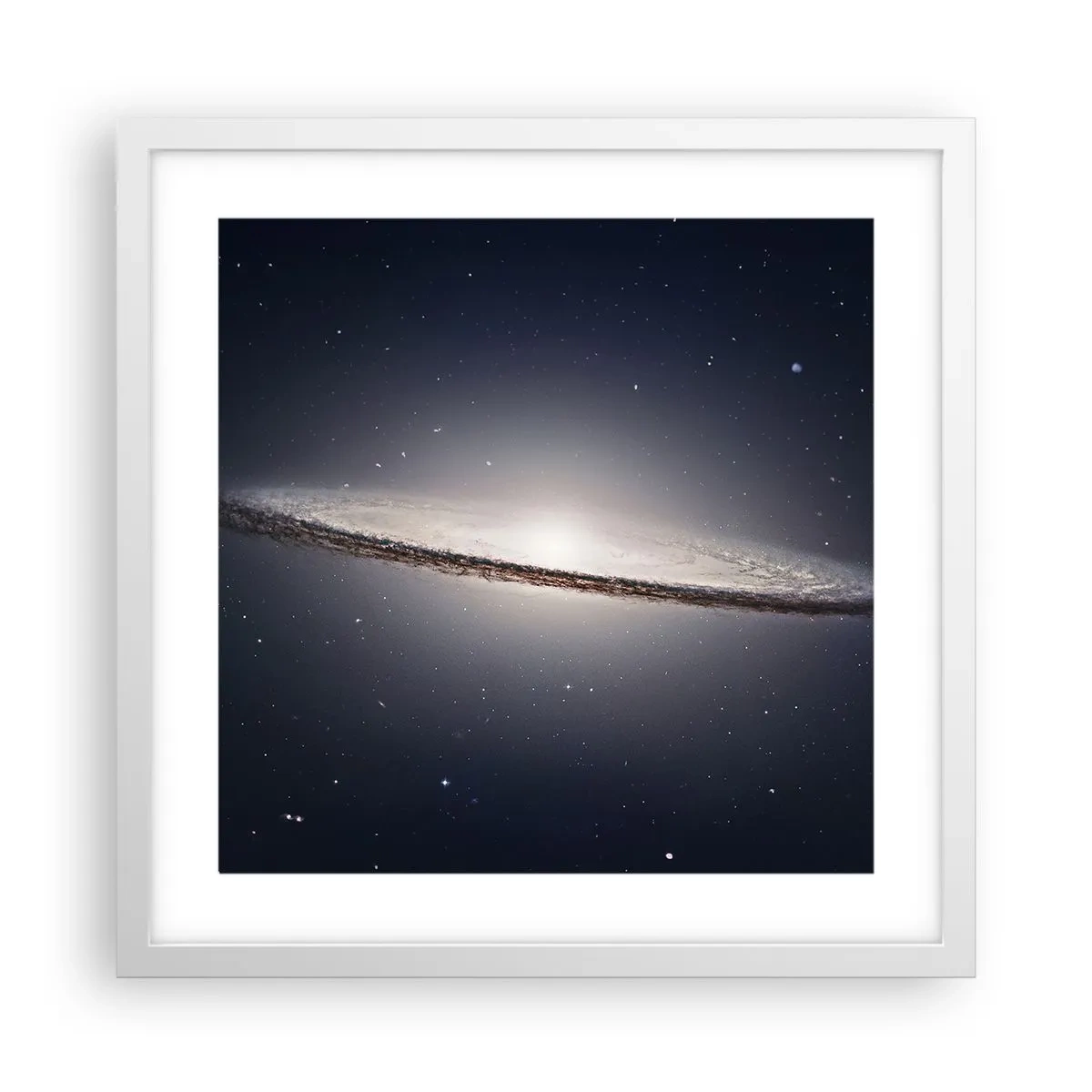 Plagát v bielom ráme - Kedysi dávno v jednej preďalekej galaxii… - 40x40 cm
