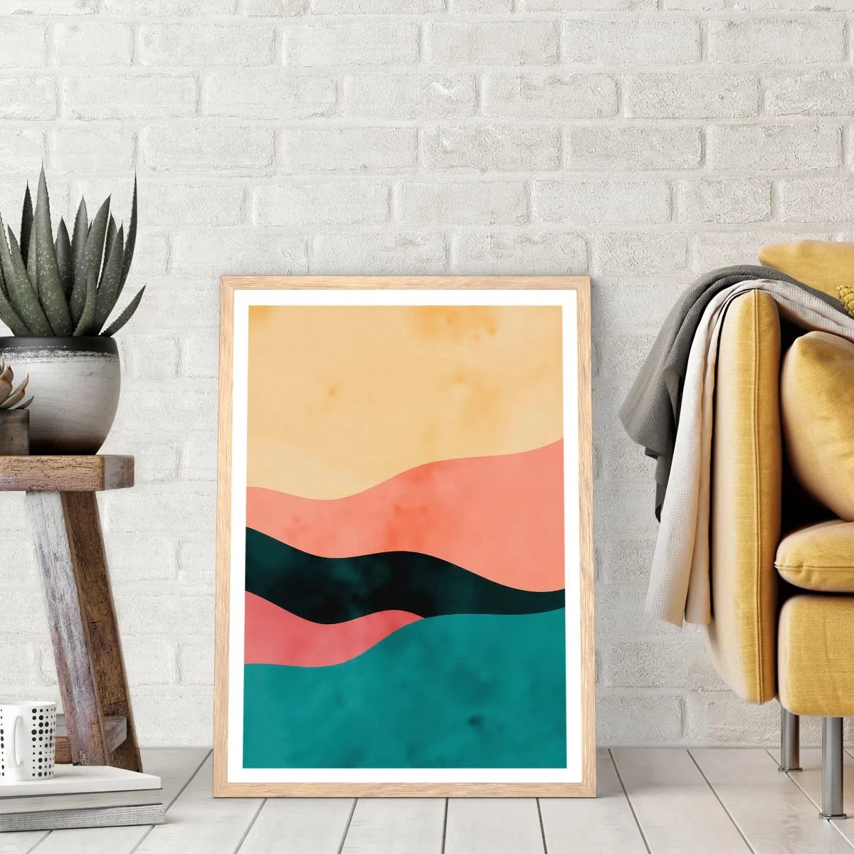 Plagát v ráme zo svetlého duba - Kompatibilný nesúlad - 30x40 cm