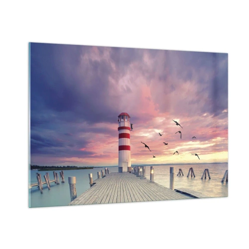 Obraz na skle - Čas ísť do prístavu - 100x70 cm