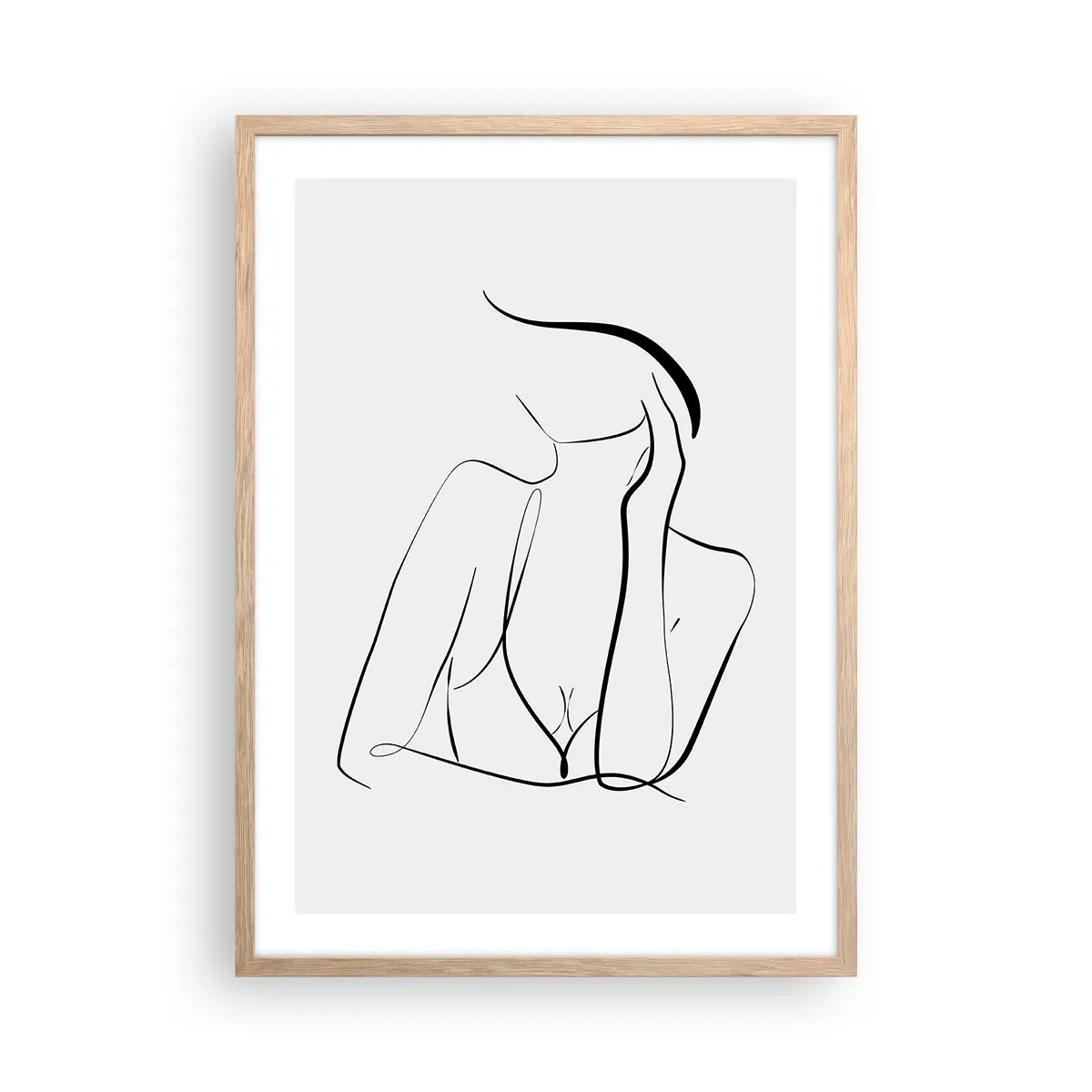 Plagát v ráme zo svetlého duba - Na vlne snov - 50x70 cm