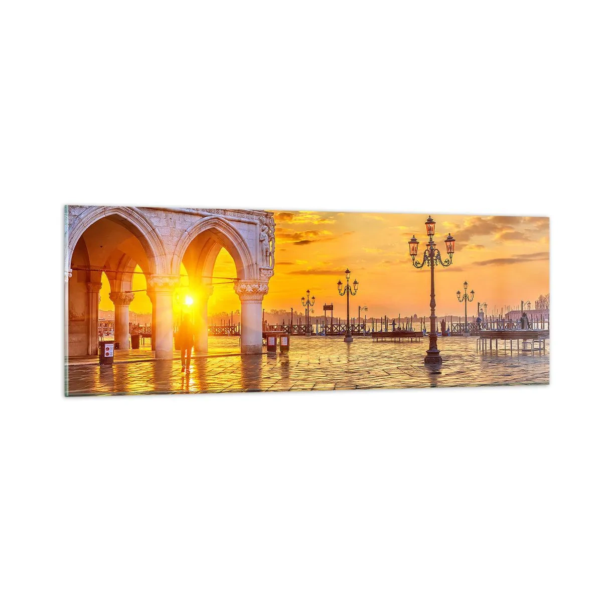 Obraz na skle - Kde sú všetci? - 90x30 cm