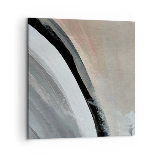Obraz na plátne - Kompozícia: čierny a šedý oblúk - 60x60 cm