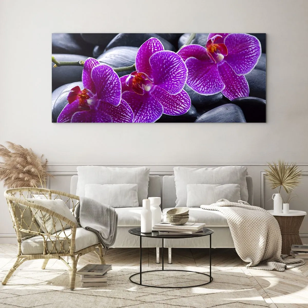 Obraz na skle - Kamene sa rozžiarili nadšením - 100x40 cm